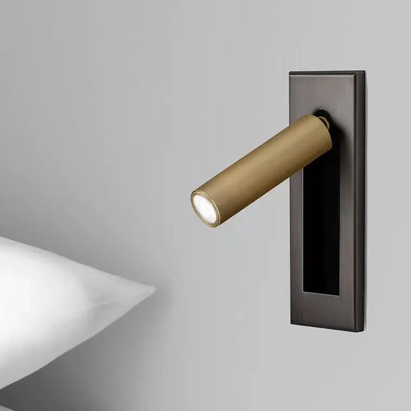 Arisha Modern Rotatable Bedside Sconce, Cylindrical/Square