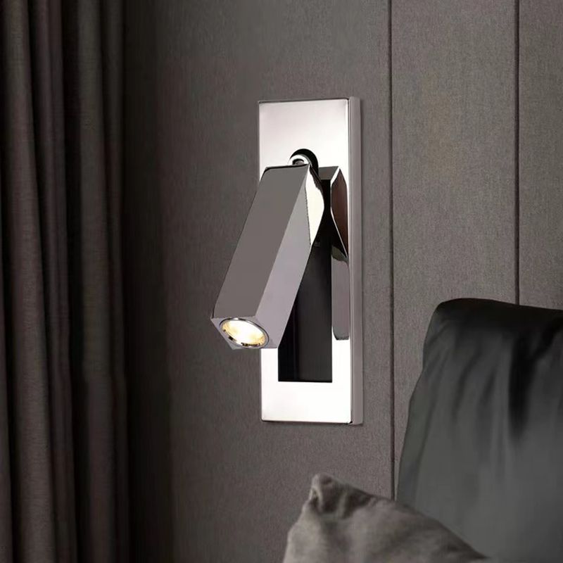 Arisha Modern Rotatable Bedside Sconce, Cylindrical/Square