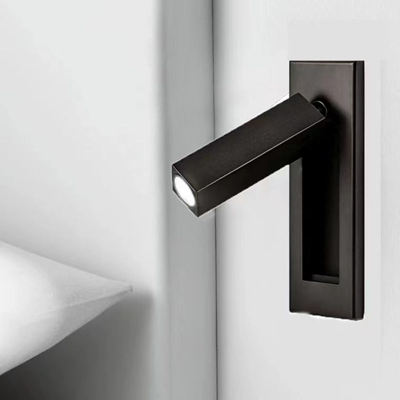Arisha Modern Rotatable Bedside Sconce, Cylindrical/Square