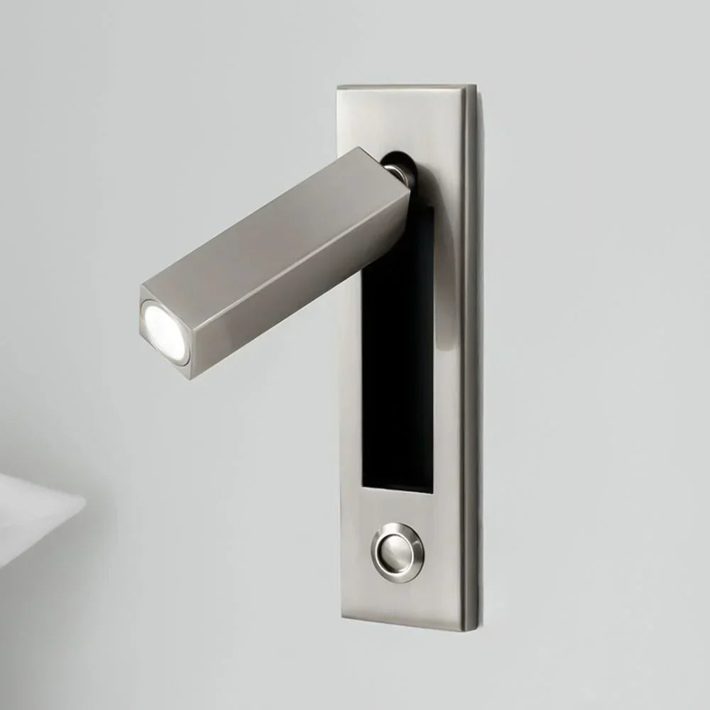 Arisha Modern Rotatable Bedside Sconce, Cylindrical/Square