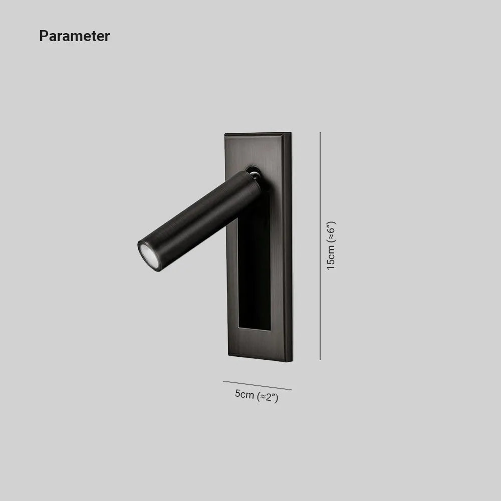 Arisha Modern Rotatable Bedside Sconce, Cylindrical/Square