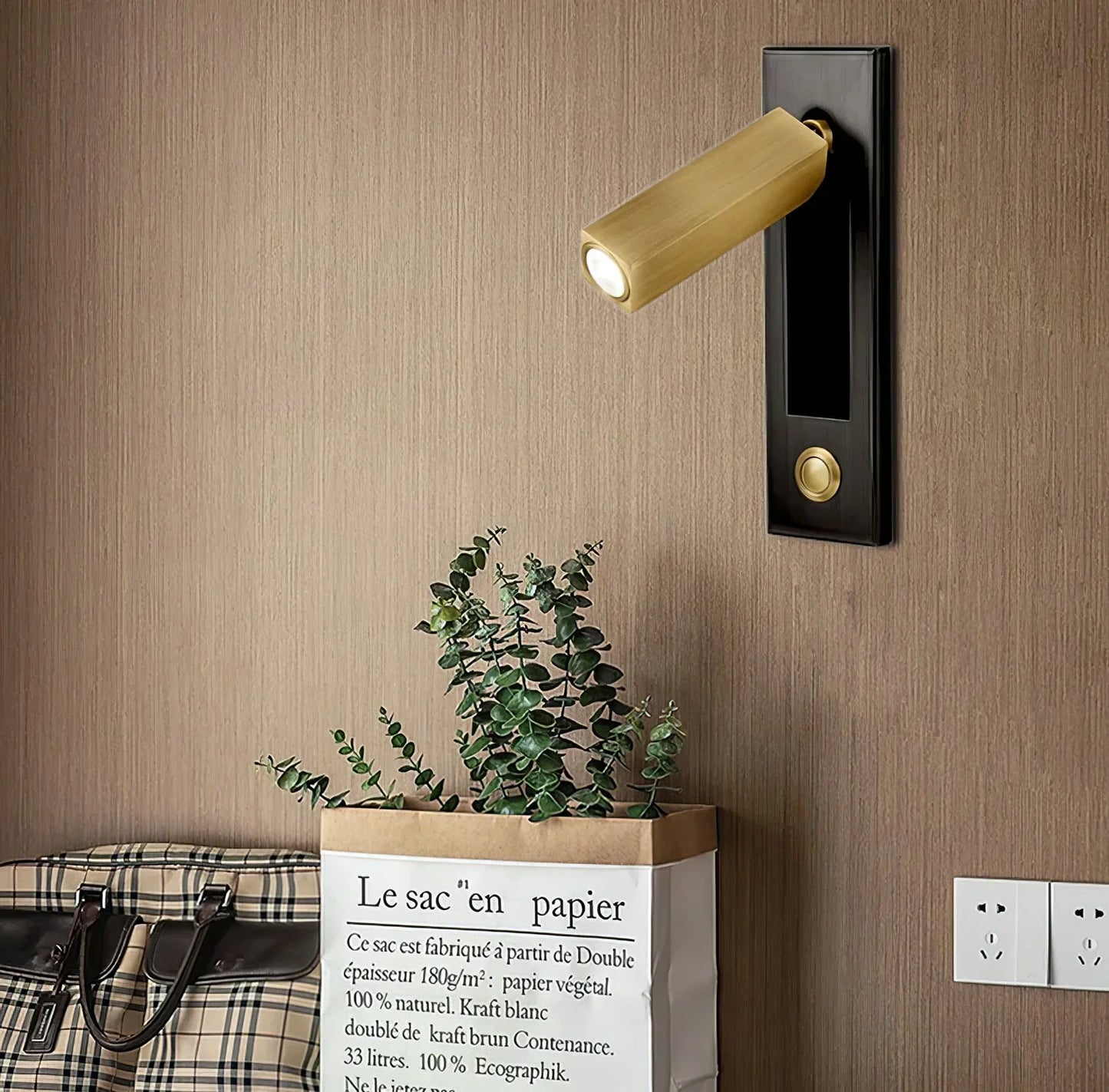 Arisha Modern Rotatable Bedside Sconce, Cylindrical/Square