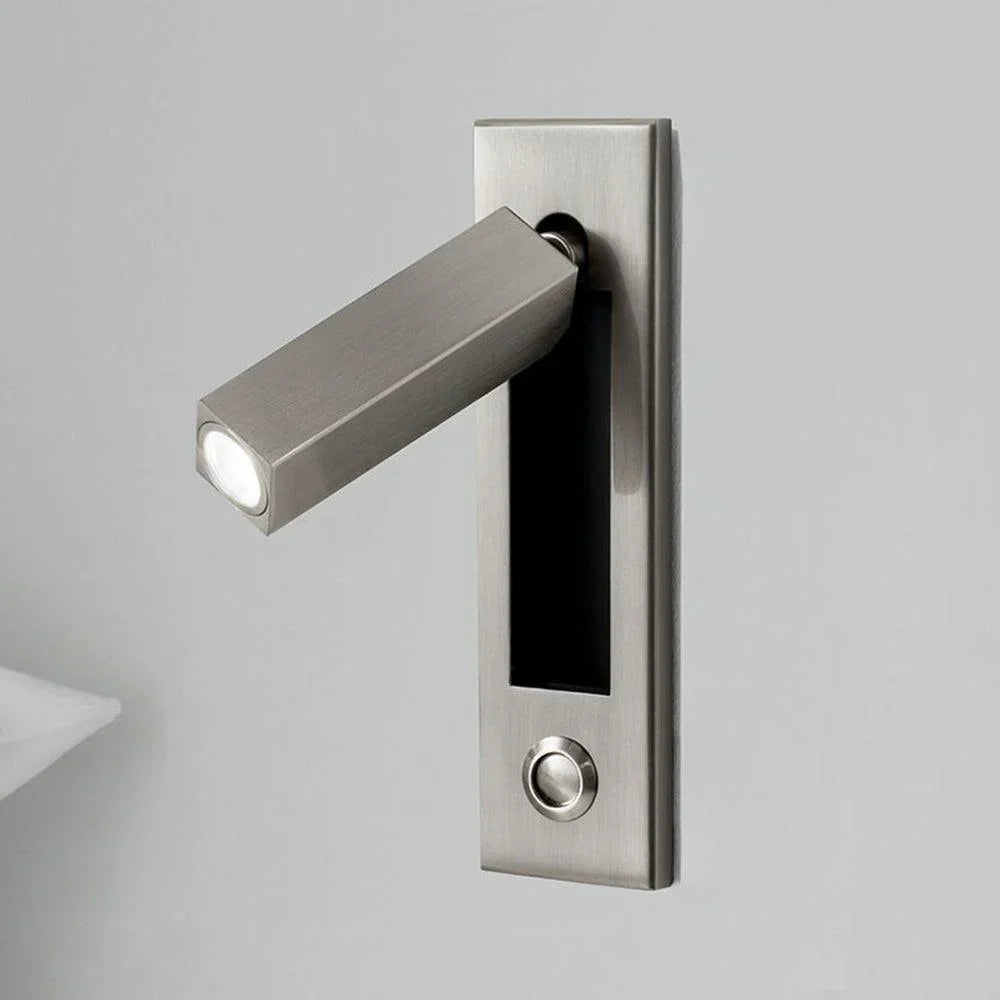 Arisha Modern Rotatable Bedside Sconce, Cylindrical/Square