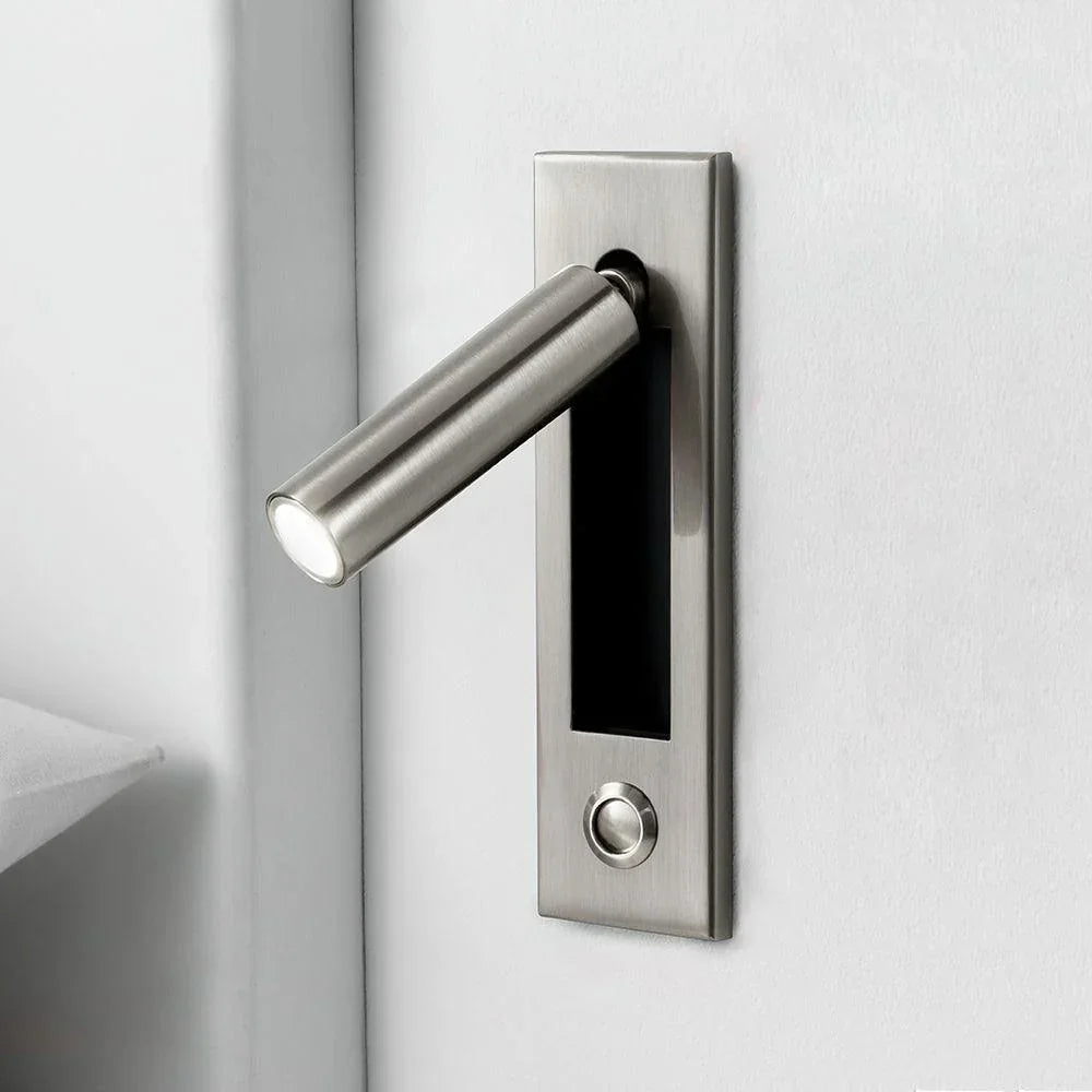 Arisha Modern Rotatable Bedside Sconce, Cylindrical/Square