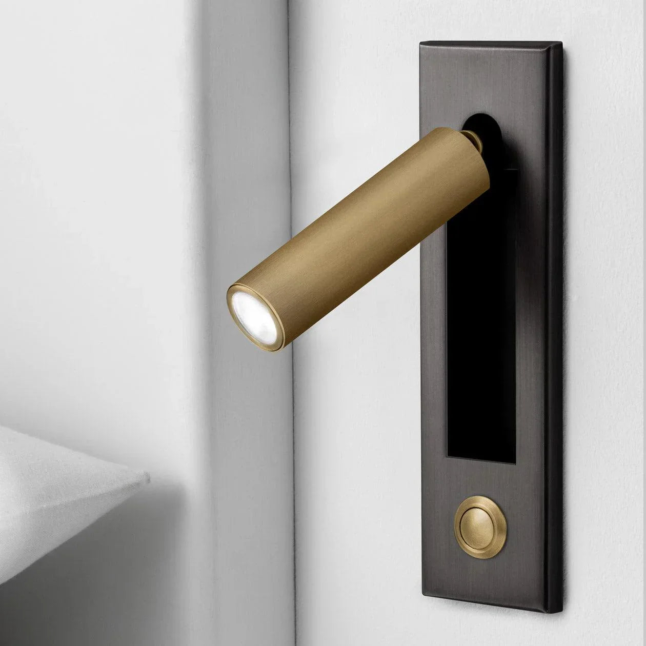 Arisha Modern Rotatable Bedside Sconce, Cylindrical/Square